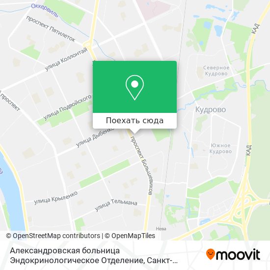 Карта Александровская больница Эндокринологическое Отделение