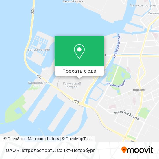 Карта ОАО «Петролеспорт»