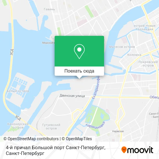 Карта 4-й причал Большой порт Санкт-Петербург