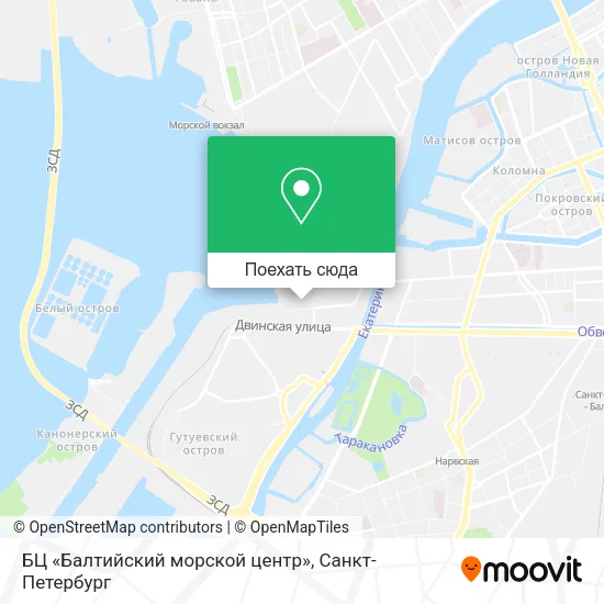 Карта БЦ «Балтийский морской центр»