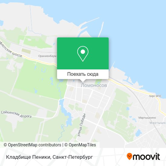 Карта Кладбище Пеники
