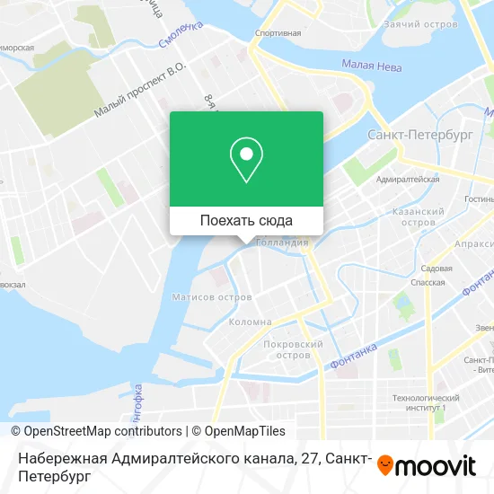 Карта Набережная Адмиралтейского канала, 27