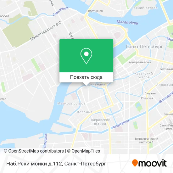 Карта Наб.Реки мойки д.112