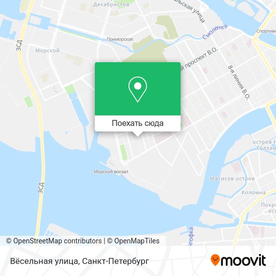 Карта Вёсельная улица