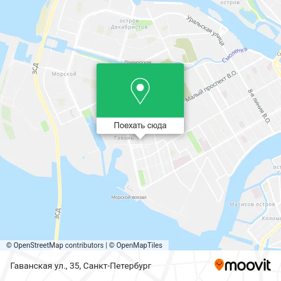 Карта Гаванская ул., 35