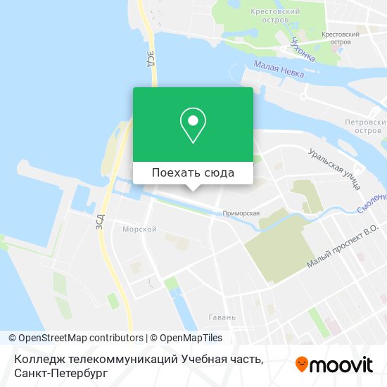Карта Колледж телекоммуникаций Учебная часть