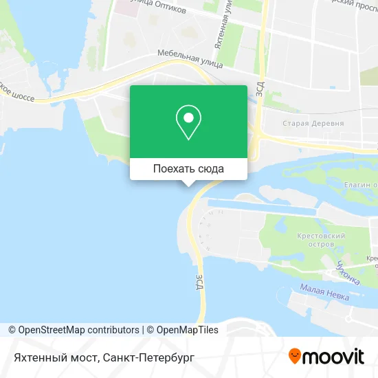 Карта Яхтенный мост