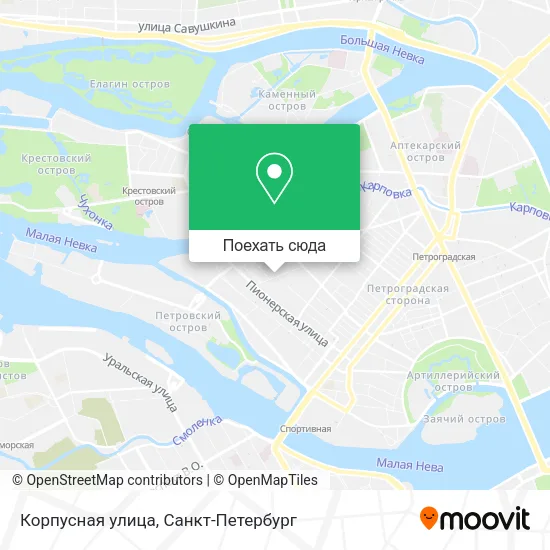Карта Корпусная улица