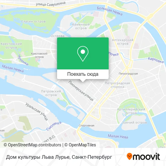Карта Дом культуры Льва Лурье