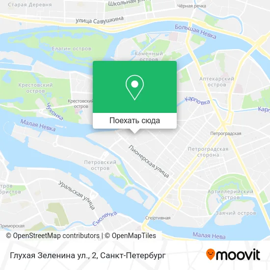 Карта Глухая Зеленина ул., 2