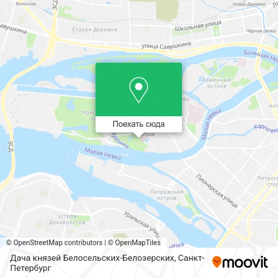 Карта Дача князей Белосельских-Белозерских