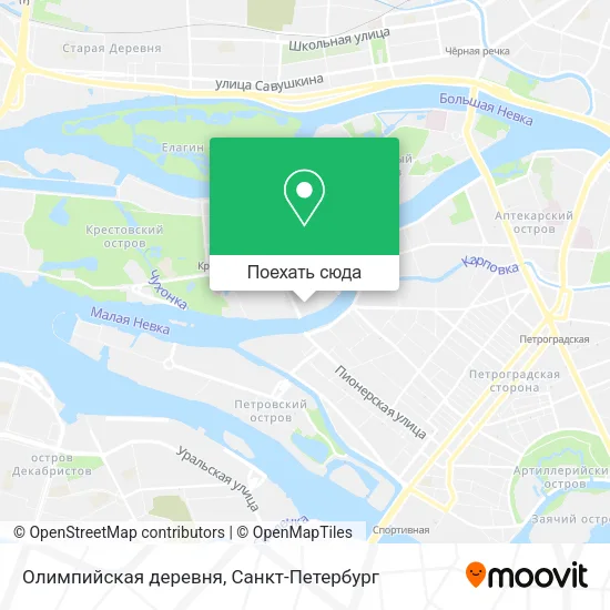 Карта Олимпийская деревня