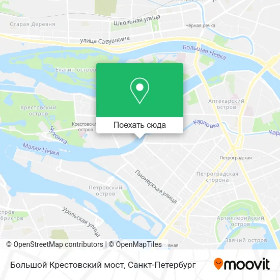 Карта Большой Крестовский мост