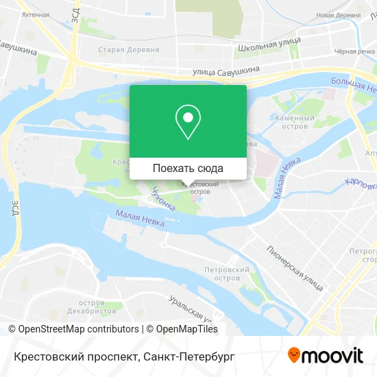 Карта Крестовский проспект