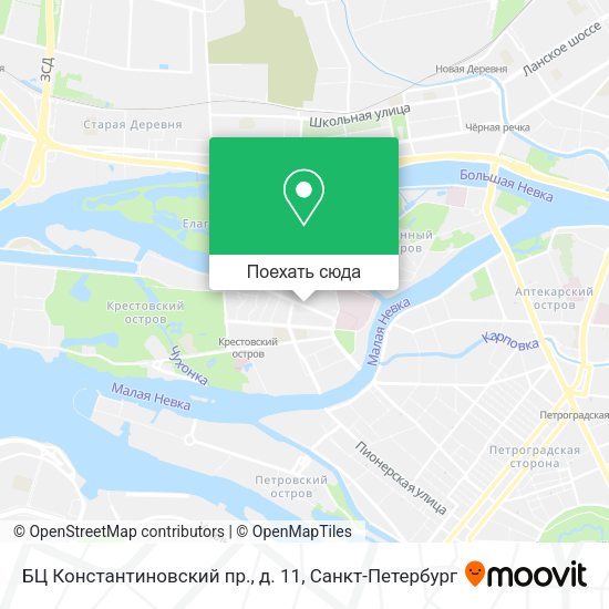 Карта БЦ Константиновский пр., д. 11
