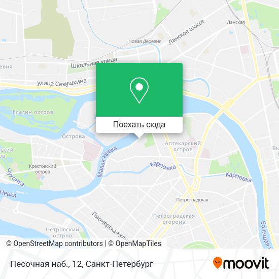 Карта Песочная наб., 12