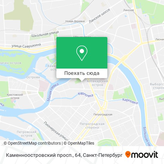 Карта Каменноостровский просп., 64