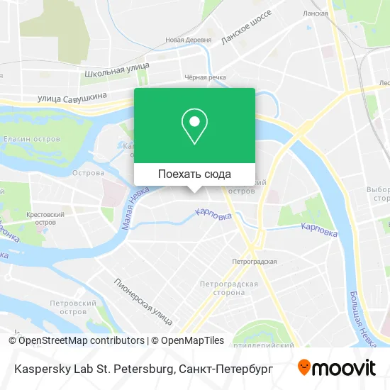 Карта Kaspersky Lab St. Petersburg