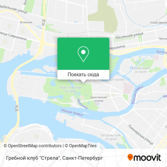 Карта Гребной клуб "Стрела"