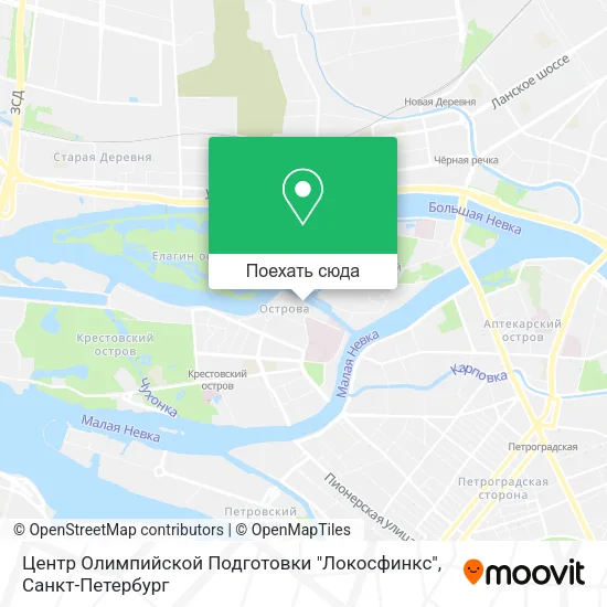 Карта Центр Олимпийской Подготовки "Локосфинкс"