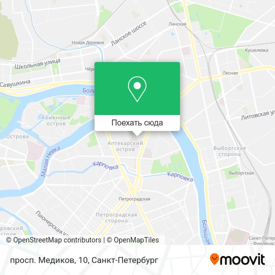 Карта просп. Медиков, 10