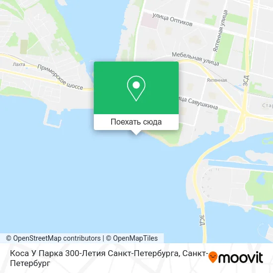 Карта Коса У Парка 300-Летия Санкт-Петербурга