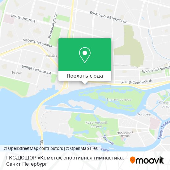 Карта ГКСДЮШОР «Комета», спортивная гимнастика