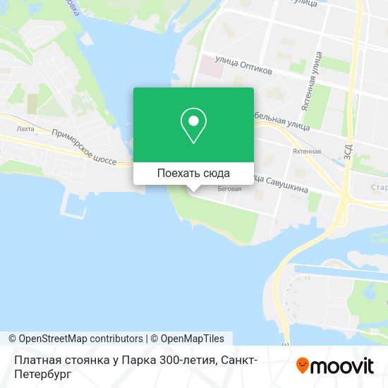 Карта Платная стоянка у Парка 300-летия