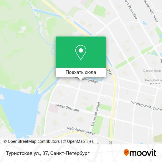 Карта Туристская ул., 37