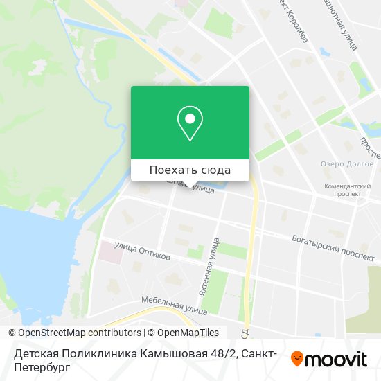Карта Детская Поликлиника Камышовая 48 / 2