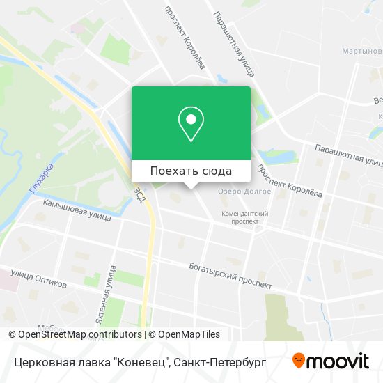 Карта Церковная лавка "Коневец"