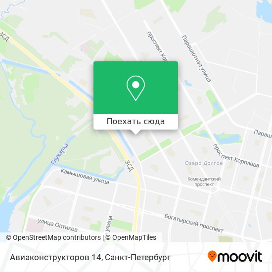 Авиаконструкторов санкт петербург на карте