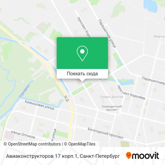 Карта Авиаконструкторов 17 корп.1