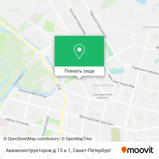 Карта Авиаконструкторов д.15 к.1