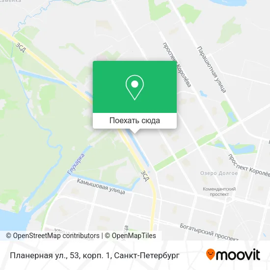 Карта Планерная ул., 53, корп. 1