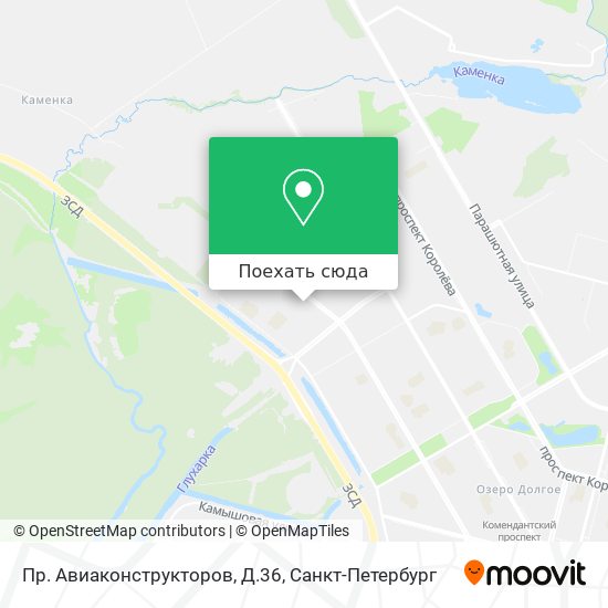 Карта Пр. Авиаконструкторов, Д.36