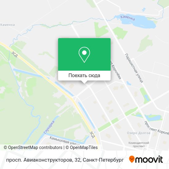 Карта просп. Авиаконструкторов, 32