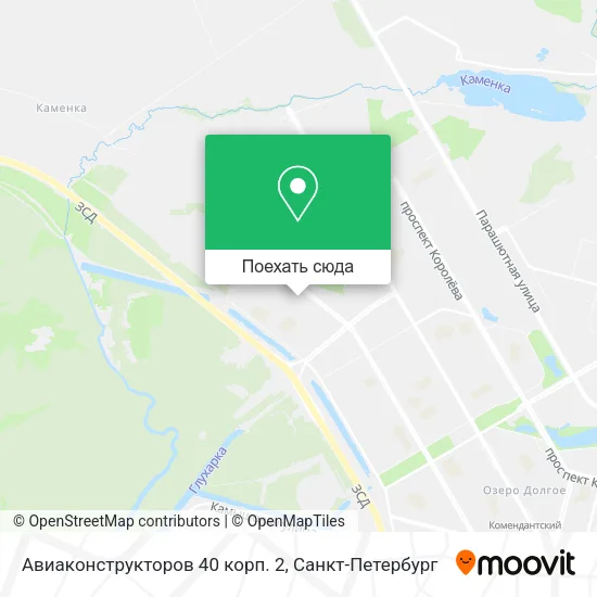 Карта Авиаконструкторов 40 корп. 2