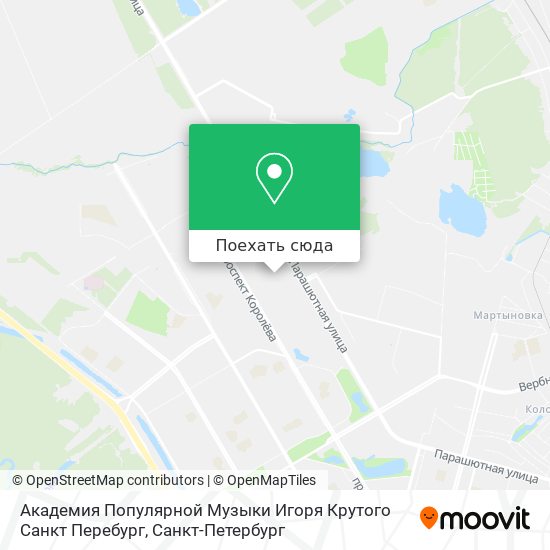 Карта Академия Популярной Музыки Игоря Крутого Санкт Перебург
