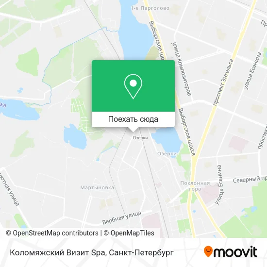 Карта Коломяжский Визит Spa