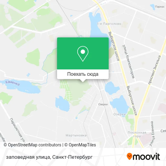Карта заповедная улица