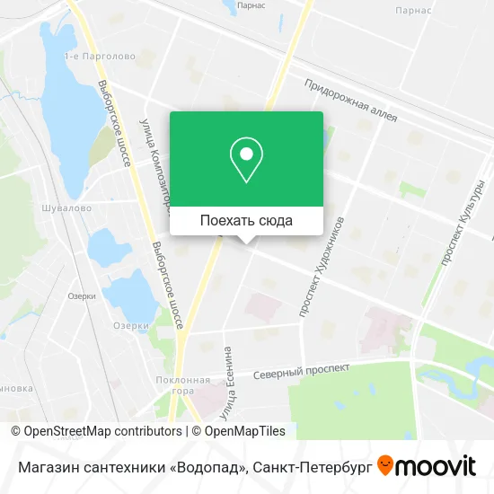 Карта Магазин сантехники «Водопад»