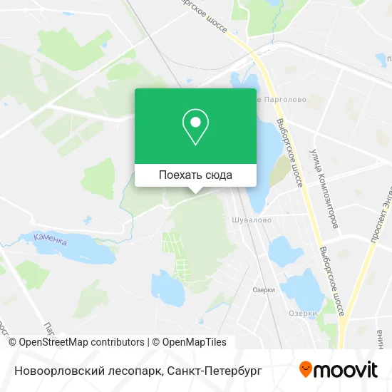 Карта Новоорловский лесопарк
