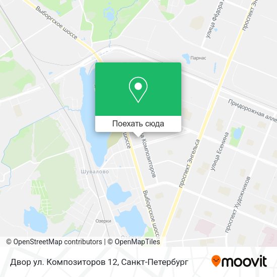 Карта Двор ул. Композиторов 12