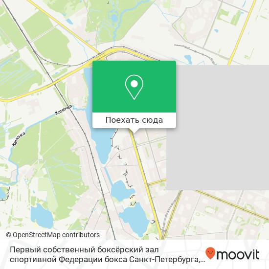 Карта Первый собственный боксёрский зал спортивной Федерации бокса Санкт-Петербурга