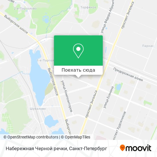 Карта Набережная Черной речки