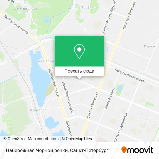 Карта Набережная Черной речки