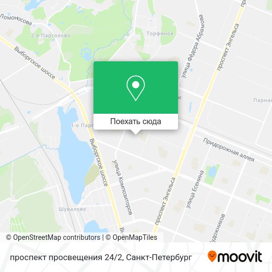 Карта проспект просвещения 24/2