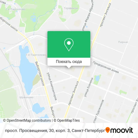 Карта просп. Просвещения, 30, корп. 3