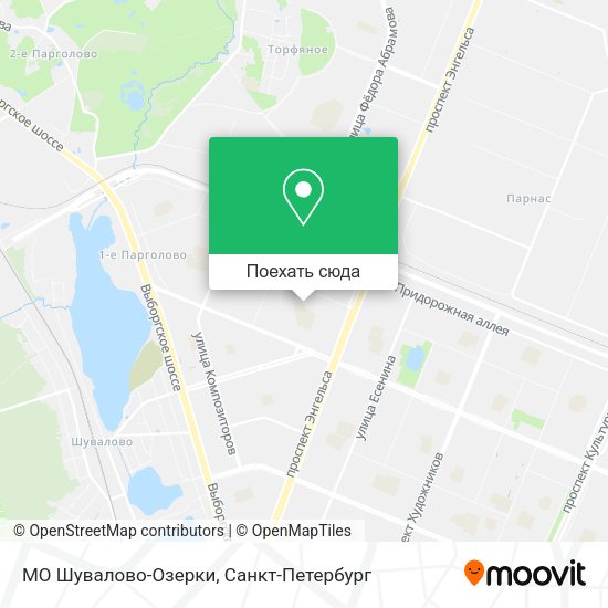 Карта МО Шувалово-Озерки